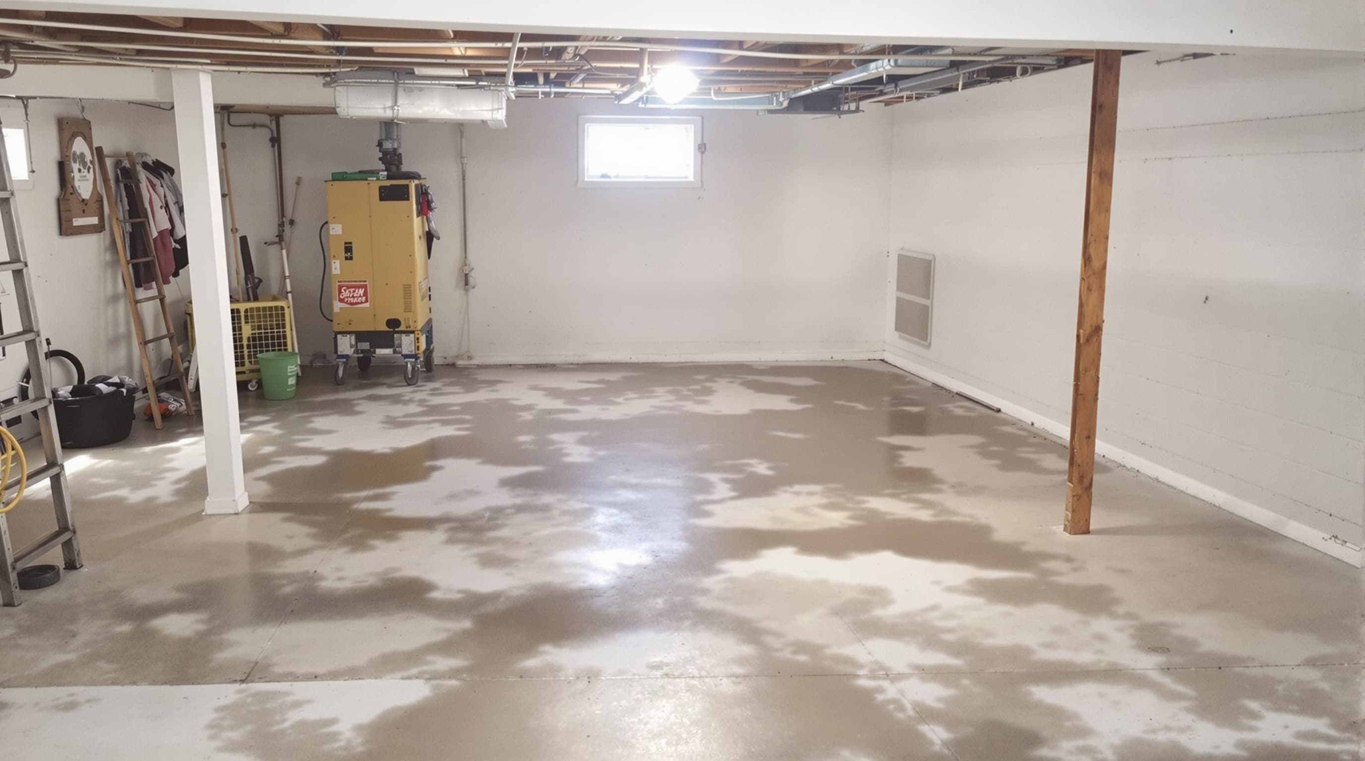 Empty basement after cleanout